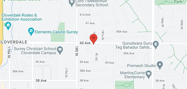 map of 18088 60 AVENUE
